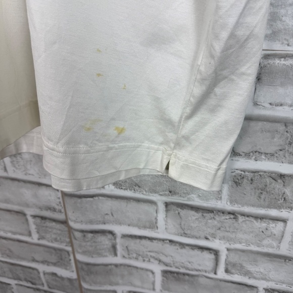 Gran Sasso Made in Italy Solid White Pocket Collared Polo Shirt Mens XL Cotton - Picture 3 of 9